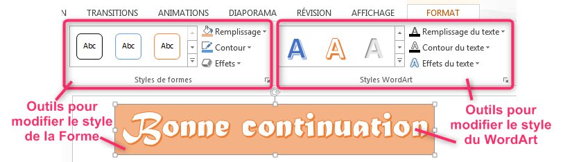 insérer et formater un texte